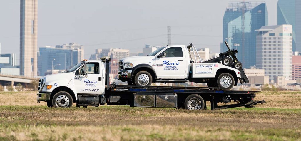 Rons Towing Dallas Texas Flatbed Tow truck